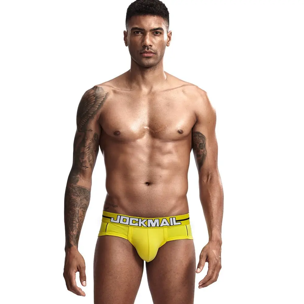 JOCKMAIL мужская одежда 2019 сексуальное мужское нижнее белье хлопок cueca Гей мужчины s бикини трусы-плавки Ropa Interior Hombre slip