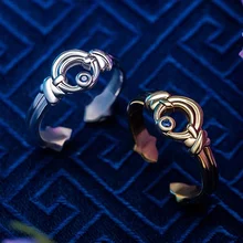 Touken Ranbu Online Mikazuki аниме с возможностью регулировки положения 925 пробы Серебряное кольцо на палец, S925 Косплэй подарок Манга