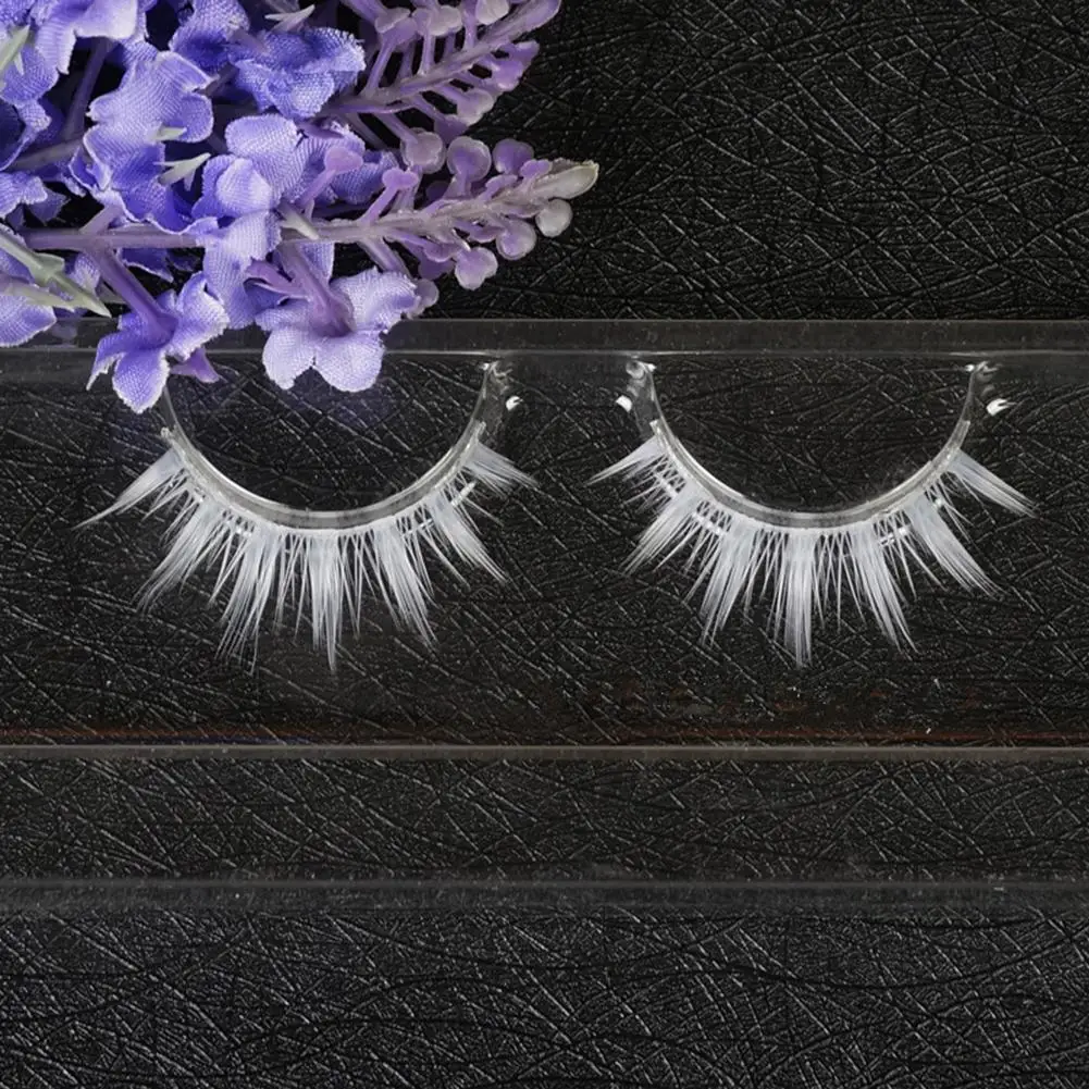 

HOT!!! Soft White False Eyelashes Long Cross Lashes Extension Cosplay Makeup Tools HOT