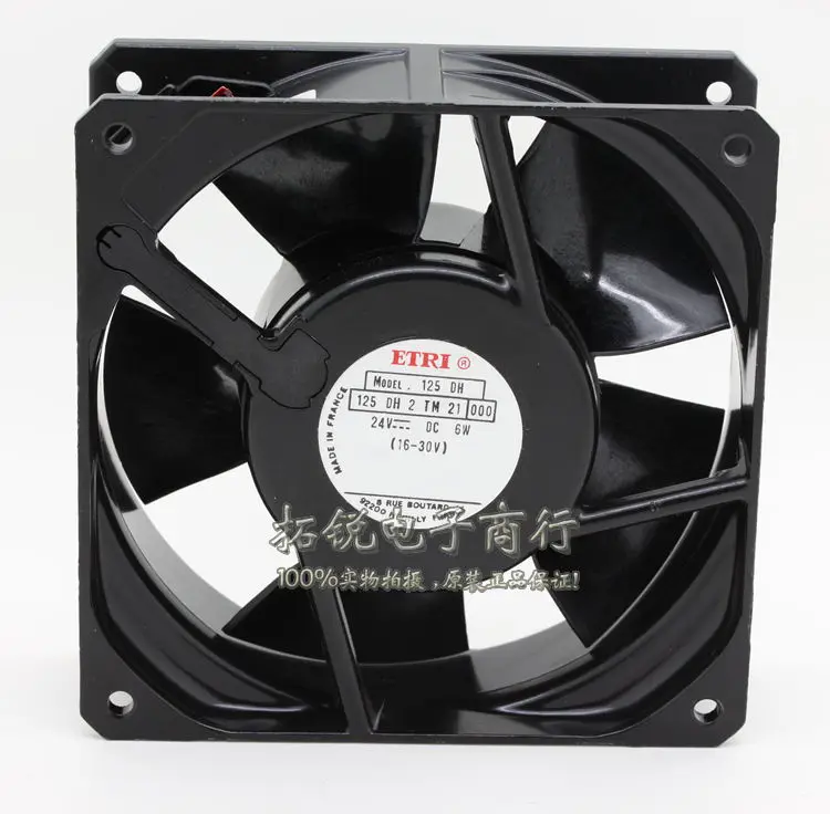 

Original packaging France ETRI 125 DH 125DH2TM21000 12038 12CM 24V 6W metal fan