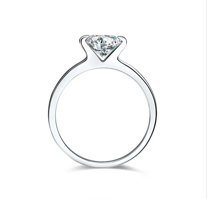 Топ бренд стиль 1CT Solitaire синтетический бриллиан 750 Золотое обручальное кольцо для женщин потрясающее обручальное кольцо A-OK качество навсегда