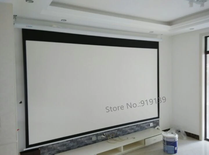 133 Inch 16 to 9 motorized screen pic 1