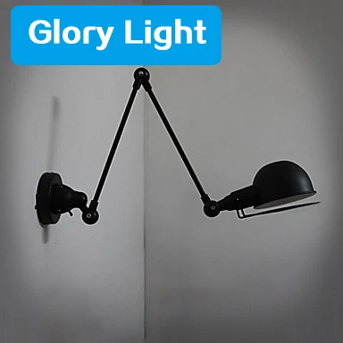 SinFull Retro Loft Industrial LED Vintage Wall Lamp With Long Arm bedroom Wall Sconce Arandela asile wall lighting