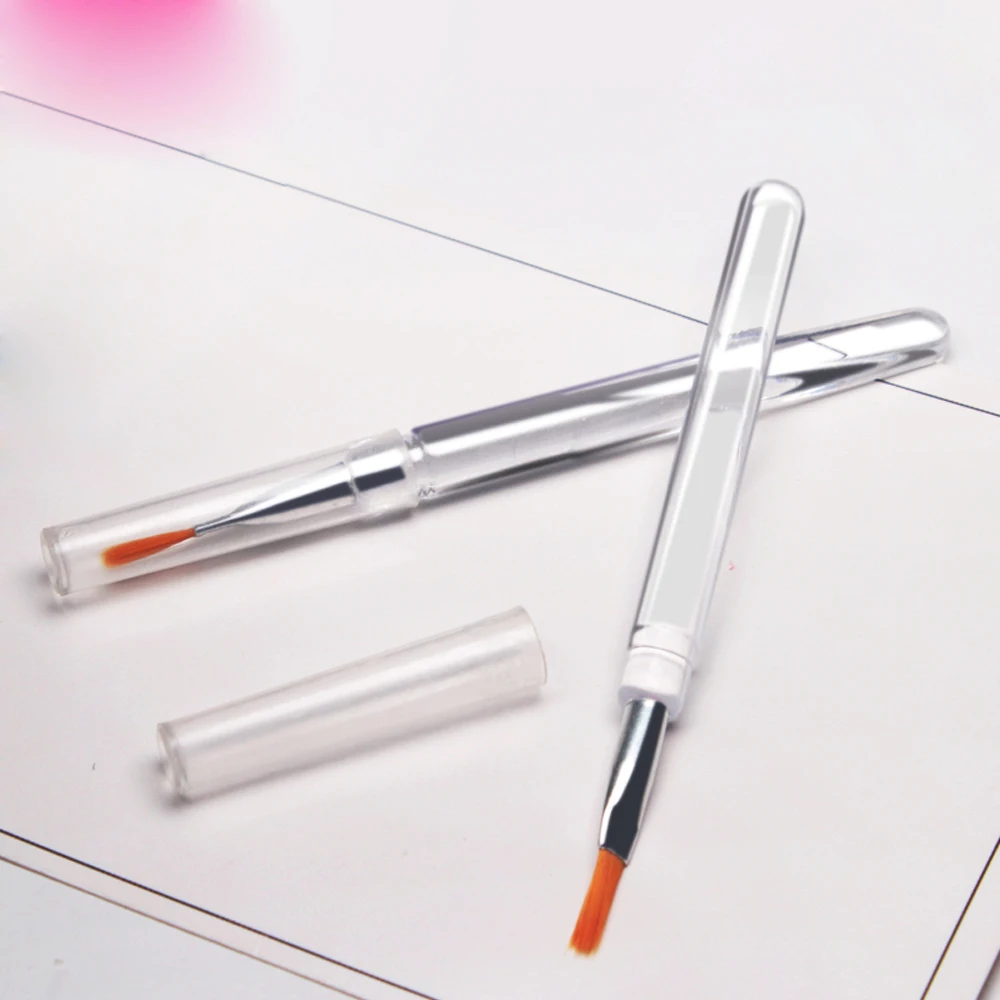 

1pc Hot sale Lip Brushes Transparent Crystal handle Lipstick Applicator Brushes Portable Lip Make Up Tools Professional