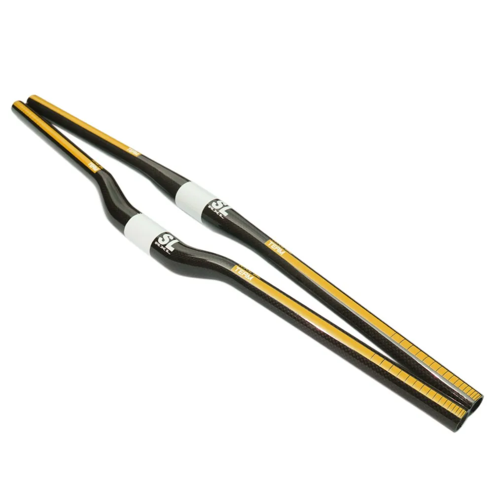 RXL SL Bicycle Carbon Mtb Handlebar Mountain Bikes 601-700mm YellowRedBlueGreen Bicycle Accessory Swallow-shaped Handlebars (15)