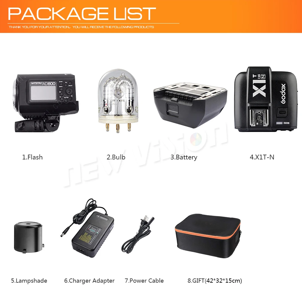 Godox-AD600BM-600W-HSS-GN87-Bowens-Mount-Flash-Light-X1T-N-Trigger-For-Nikon