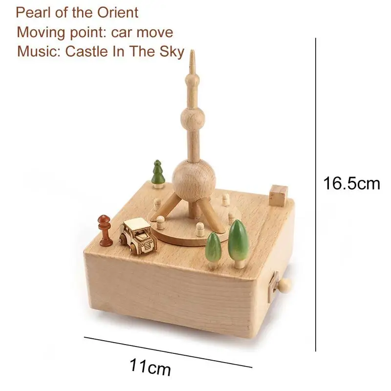 Инновационная деревянная музыкальная шкатулка игрушка Декор милый Рождественский подарок на день рождения музыкальная шкатулка колесо обозрения форма торта на день рождения для детей - Цвет: 1