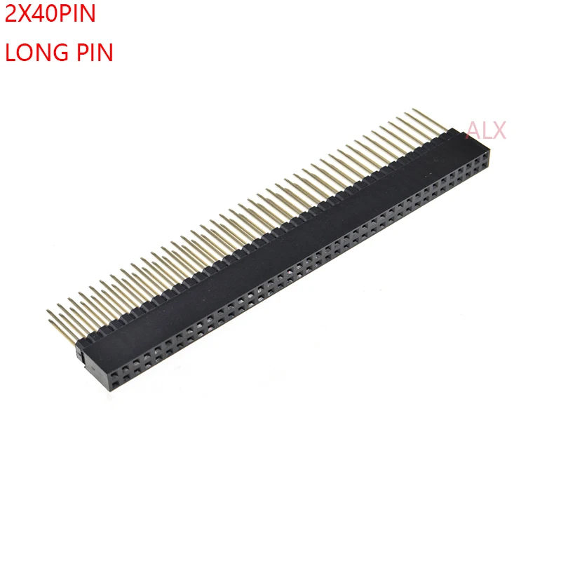 3PCS 2.54mm 2 x 40 Pin Male Double Row Right Angle Pin Header Strip