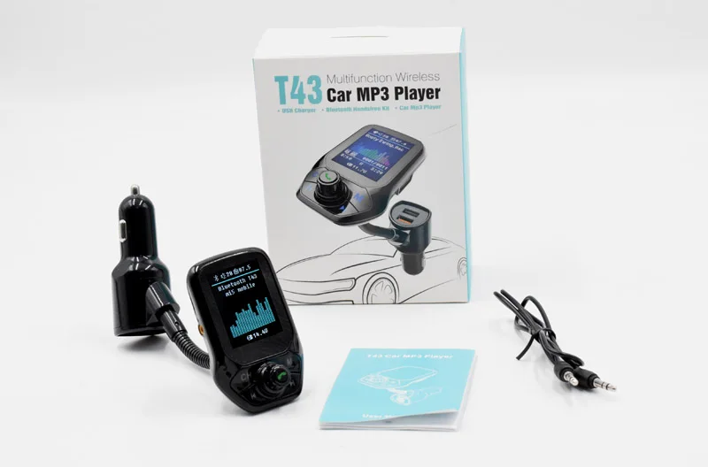 Bluetooth 5,0 fm-передатчик, автомобильный AUX USB MP3 плеер, беспроводной автомобильный комплект громкой связи с QC3.0, быстрая зарядка, 3 usb порта, автомобильное зарядное устройство