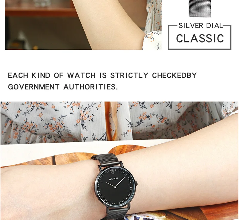 Сандалии Топ Элитный бренд кварцевые часы мужские черные Повседневное Япония кварц-часы из нержавеющей стали с сетчатым ремешком