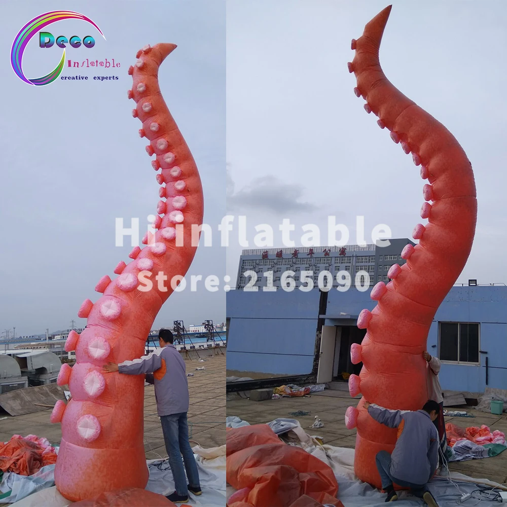 

5m high Giant orange colour parada party event customized inflatable tentacle,inflatable jellyfish,inflatable octopus