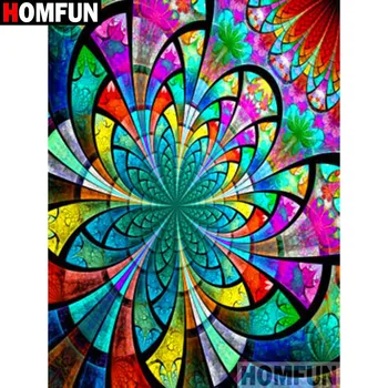 

HOMFUN Full Square/Round Drill 5D DIY Diamond Painting "Colorful pattern" 3D Diamond Embroidery Cross Stitch Home Decor A19119