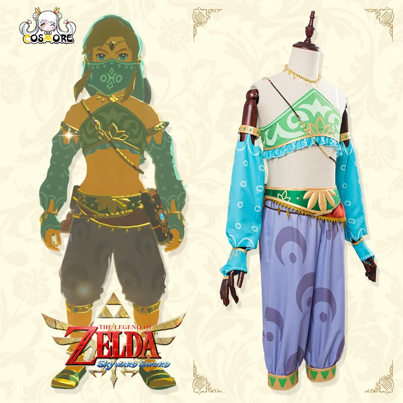 

The Legend of Zelda Cosplay Sexy Gerudo Full Sets Breath of the Wild Link Cosplay Costume with Gloves Accessories Women