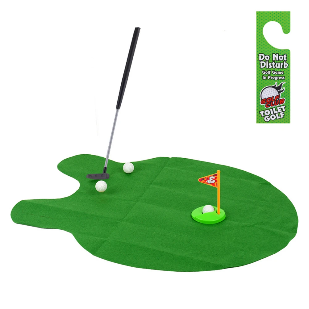 Горшок шпаттер Туалет гольф комплект для мини-гольфа положить зеленый Новинка игра для мужчин и женщин розыгрыши