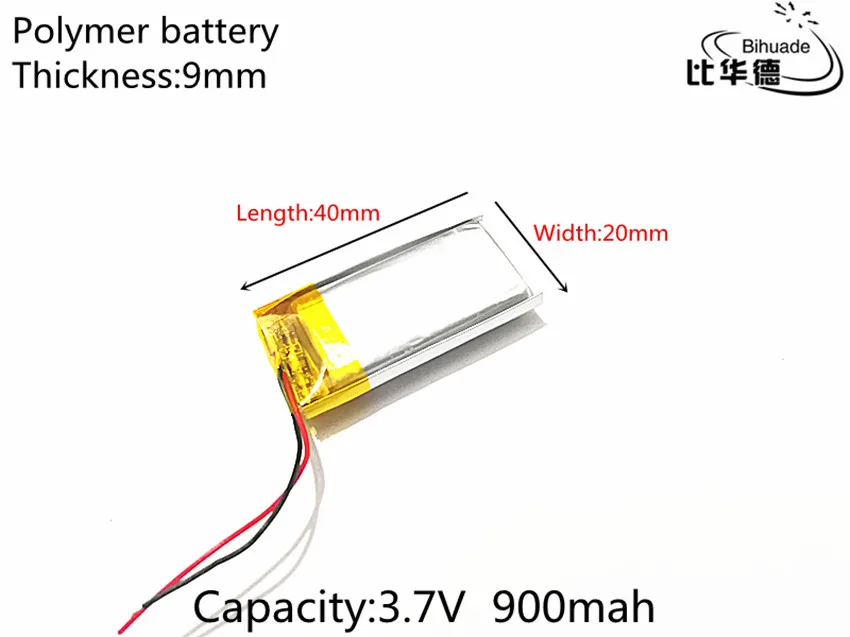 1 шт. 3,7 в 900 мАч 902040 литий-полимерный литий-ионный аккумулятор для Mp3 MP4 MP5 gps psp mobile bluetooth