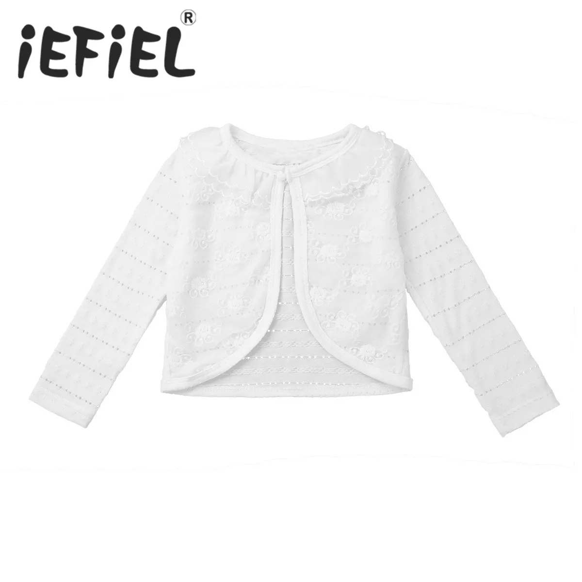 

New Arrival 2018 Children's Autumn Coat Flower Girls Kids Jacket Fashion Kids Long Sleeve Lace Bolero Shrug Cardigan Top Wrap