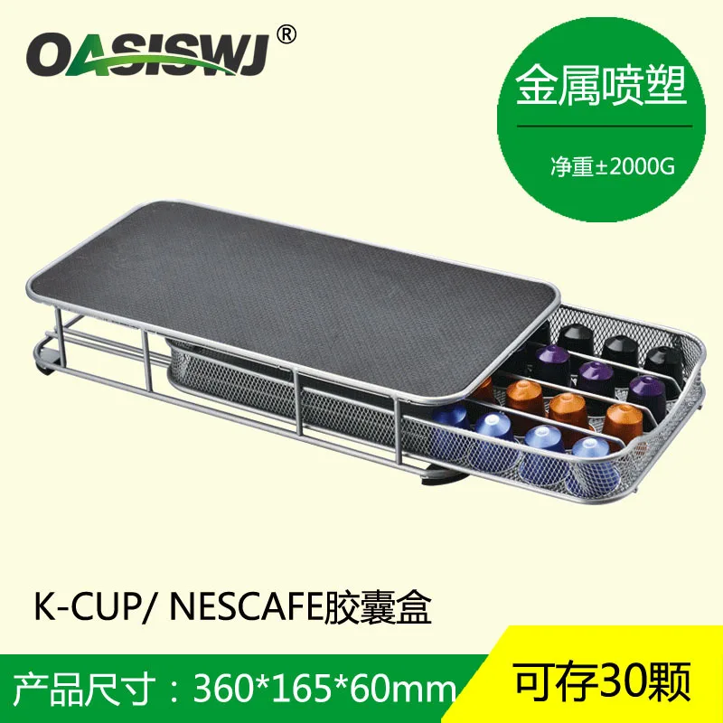 تخزين حامل نسبرسو 40 كبسولة مضخة قهوة رف كبسولة أداة معدنية درج درج تخزين تصميم coffeeware مجموعة حامل