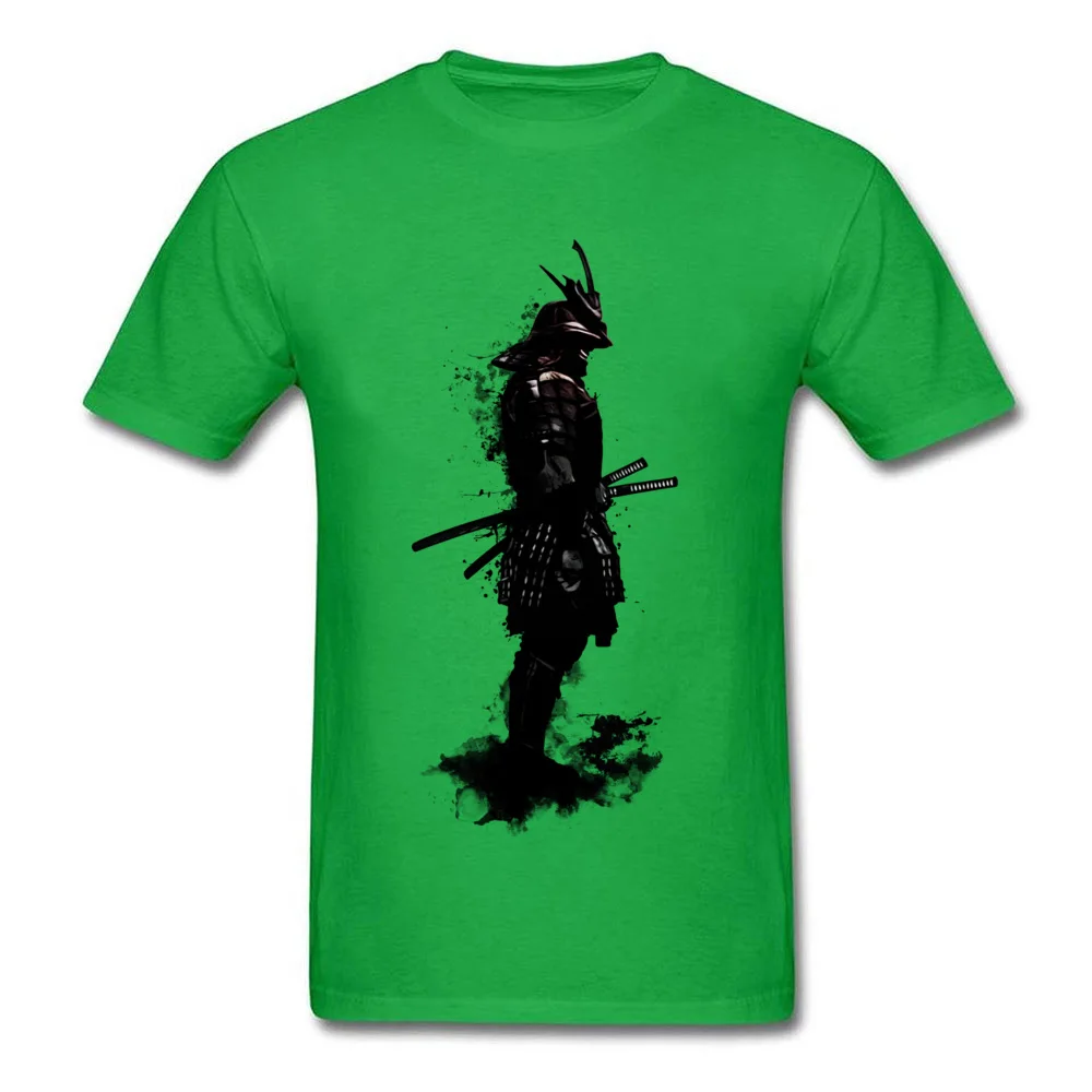 Normal Armored Samurai Casual Short Sleeve Summer Fall Tees Fashionable Round Neck Cotton Fabric Top T-shirts Man Tshirts Armored Samurai green