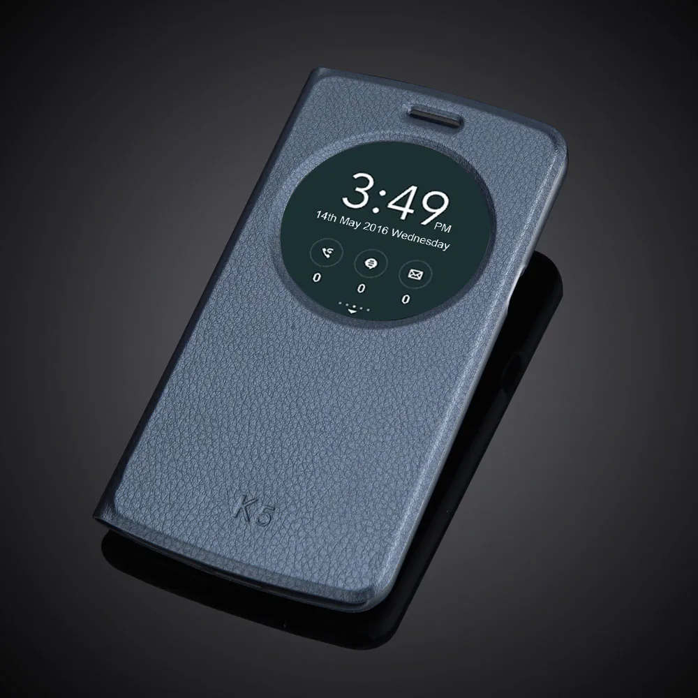 Роскошный флип-чехол с окошком для LG K5 X220 X220DS Q6 5," LG K5 LTE, защитный флип-чехол из искусственной кожи для LG K5 LTE - Цвет: Dark Blue