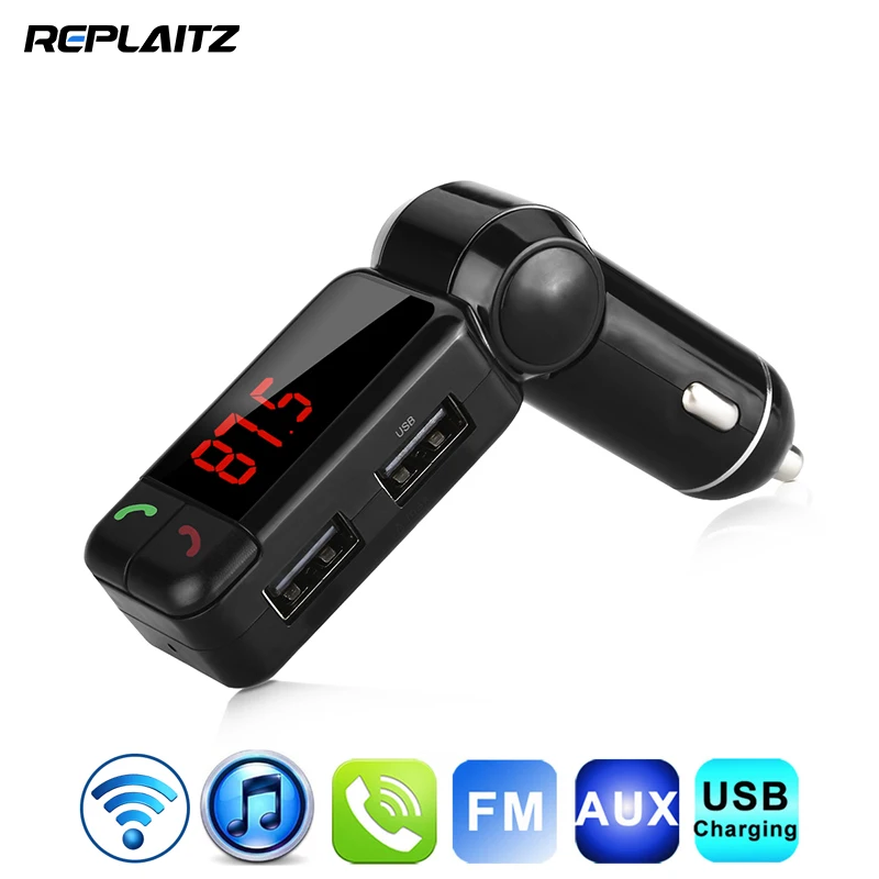 Bluetooth Wireless Car FM Transmitter Handsfree Phone Call Dual USB