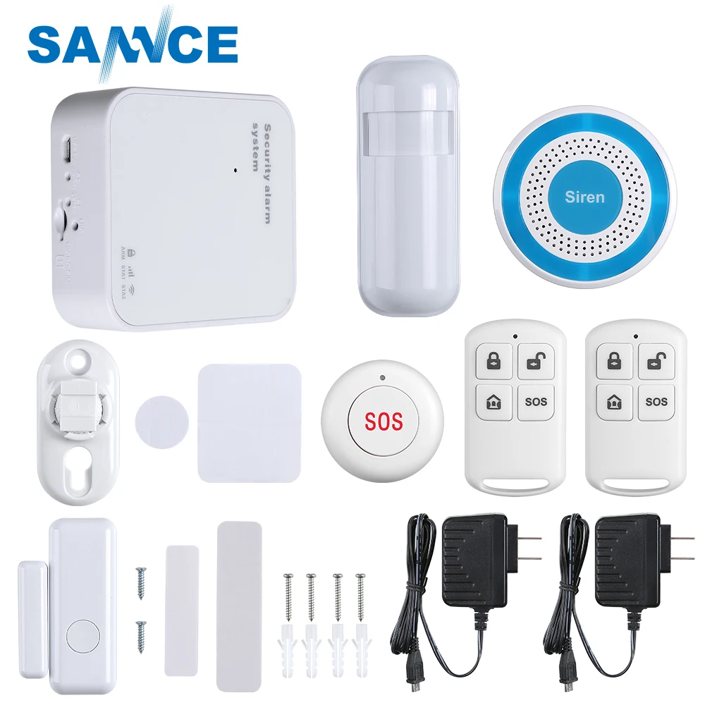 SANNCE беспроводной домашний Wi Fi GSM GPRS система охранной сигнализации DIY набор
