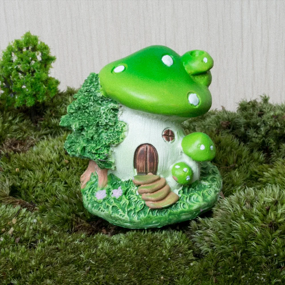 Garden Miniature Mushroom Doll Figurine Plant Pot Fairy Dollhouse Crafts De X5U9 