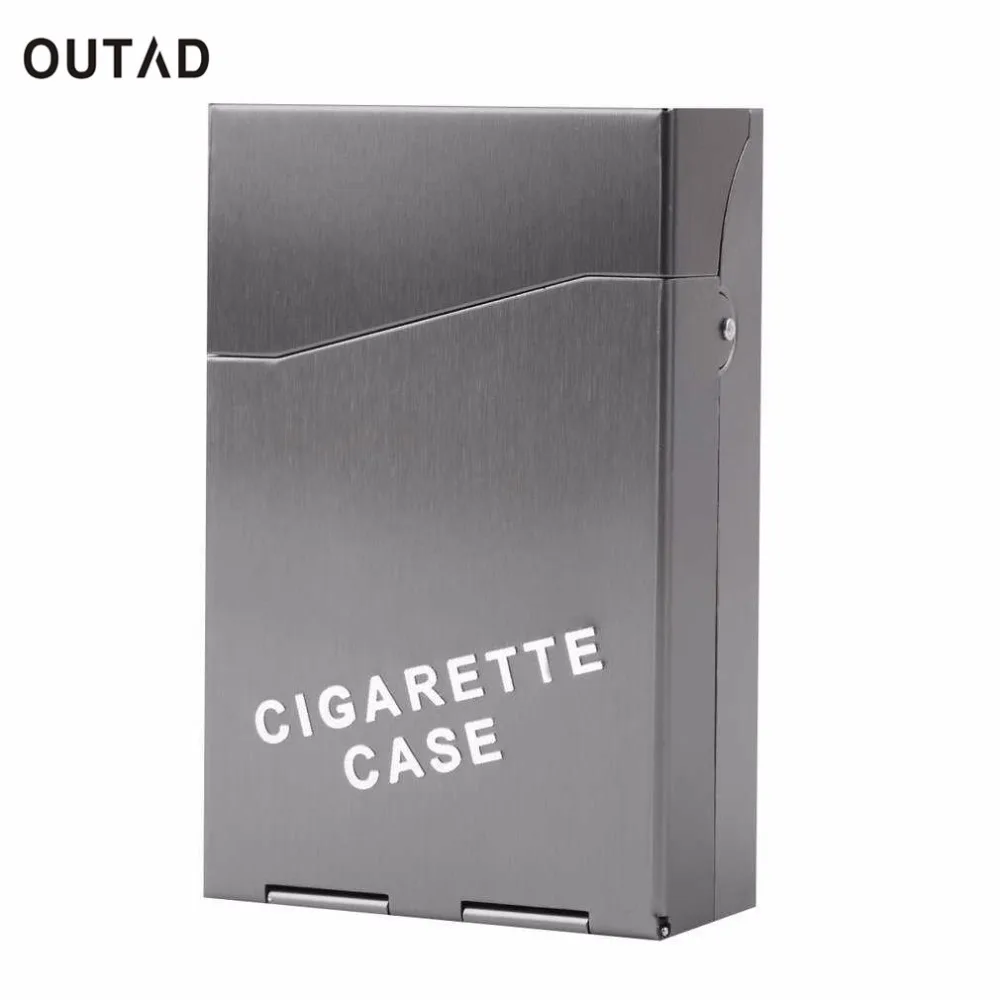 

OUTAD Cigarette Box Lady Women Slim Aluminum Cigaret Case Slim Metal Cigarette Case Tobacco Holder Gift Box Smoking Accessories