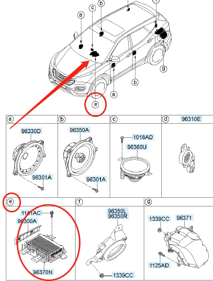 Для HYUNDAI SANTA FE Sorento 2012 2013 усилитель блок 963702W000 внешний усилитель в сборе 96370 2W000