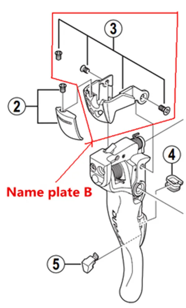 Shimano Dura-Ace ST-7900 Lever Side Plate Name Plate B w// Fixing Screw 7900 1pc
