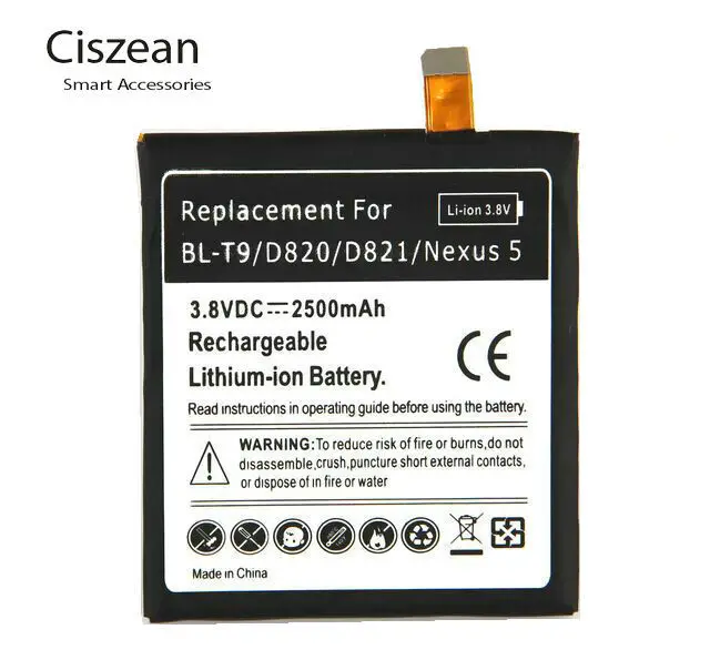 10 шт./лот 2500 мАч Замена Батарея для LG Google Nexus 5 E980 D820 D821 BL-T9 blt9 Batteria Аккумулятор Batterij Батареи