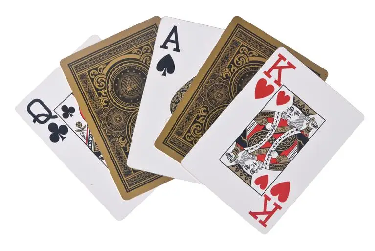 Высокое качество 56 шт./Палуба водонепроницаемый ПВХ пластик золотой край набор покерных карт прочная коллекция колода игральных карт magic pokers