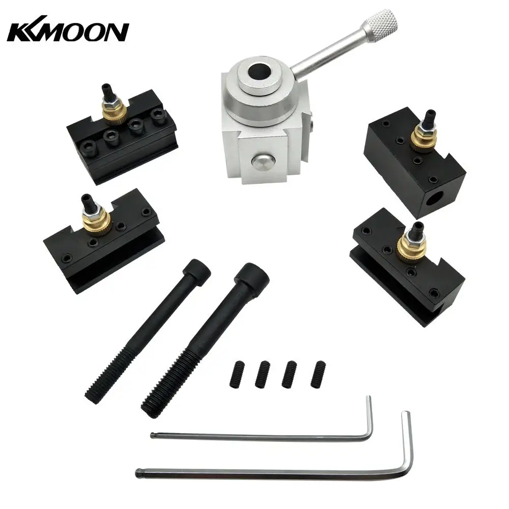 

Mini CNC Lathe Tool Holder Quick Change Tool Post Cutter Holder Screw Kit Set Boring Bar Turning Facing Holder Wrench