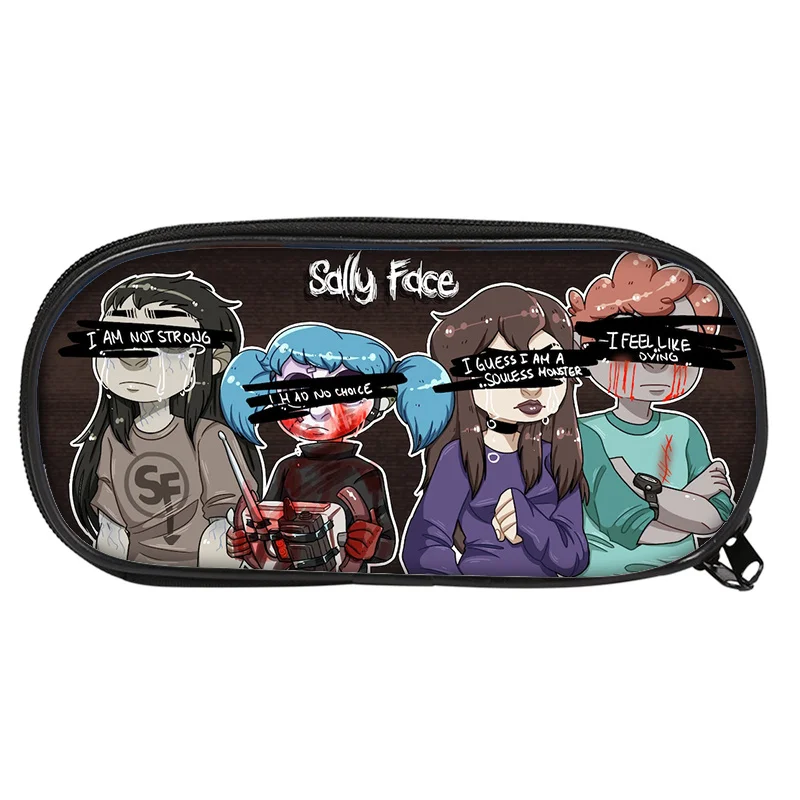 Салли лицо составляют сумки косметичка для путешествий косметичку мультфильм Организатор сумка на молнии сумки хранения пенал-сумочка