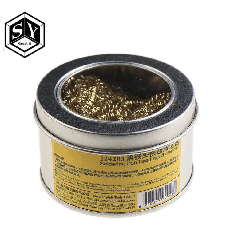 

Desoldering soldering iron mesh filter cleaning nozzle tip copper wire ball clean ball dross box Cleaning Ball