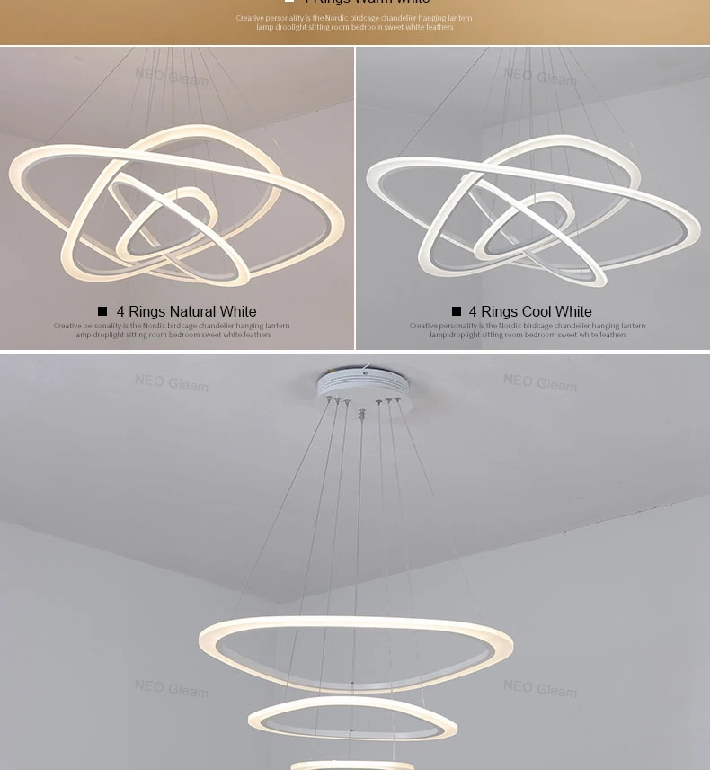 NEO gleam топ-современный LED подвесная люстра светильники для столовой Гостиная Ресторан Кухня подвесная люстра огни