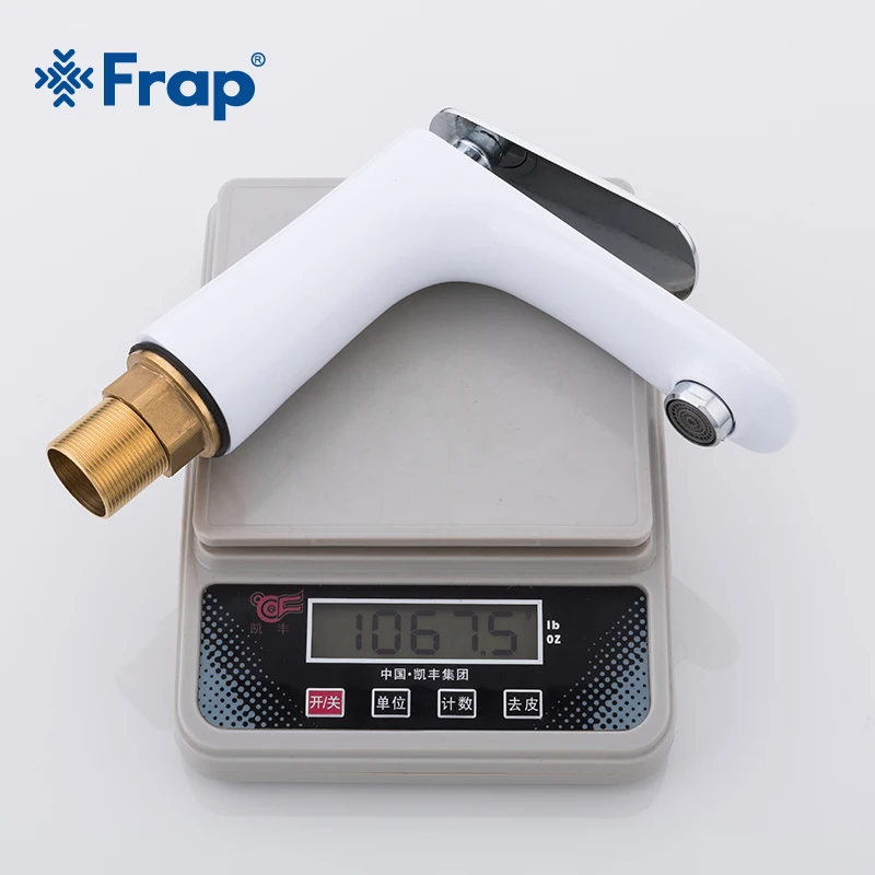 Frap Basin Faucet Water Tap Bathroom Faucet Solid White Brass Single Handle Water Sink Tap Mixer torneira do banheiro Y10037 Frap Basin Faucet Water Tap Bathroom Faucet Solid White Brass Single Handle Water Sink Tap Mixer torneira do banheiro Y10037