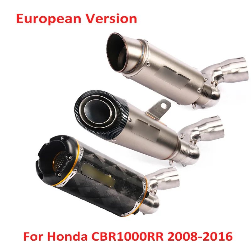

CBR1000RR Motorcycle Exhaust System Whole Set Muffler Silencer Tip Pipe Mid Connect Link Pipe for Honda CBR1000RR 2008-2016