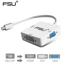 Mini DisplayPort DP to HDMI Cable 1080P HD Mini Display Port to HDMI VGA DVI Adapter Thunderbolt for Apple MacBook Pro Computer