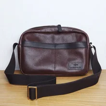 LANSPACE мужская кожаная сумка первый слой Досуг коровья кожа одинарная сумка Япония сумка