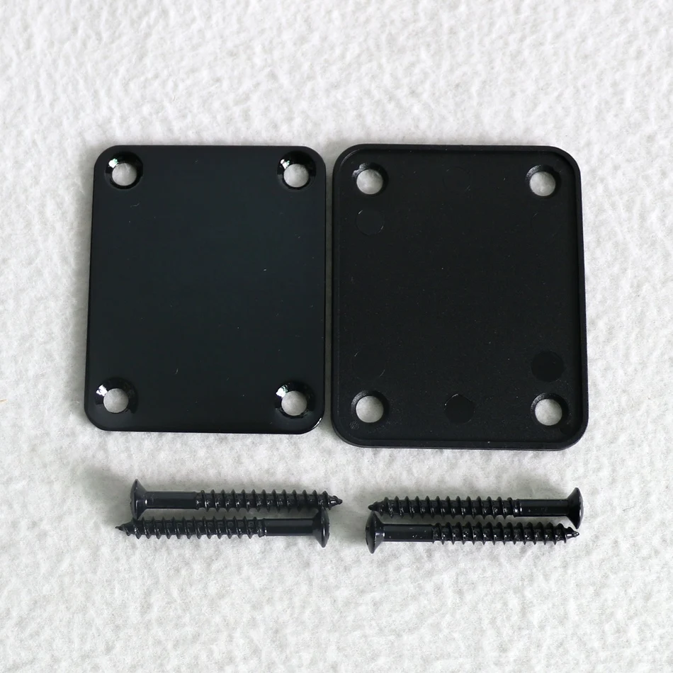 

DIY guitar parts Black color electric guitar neck plate with plastic gasket and mounting screws
