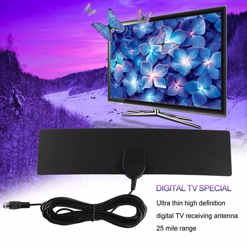 5 dBi 300*118*20 мм ТВ антенна 1080 p F Папа+ Телевизор с усилителем 174~ 240 МГц и 470~ 862 МГц