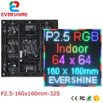 

fine quality p2.5 indoor smd full color led module 1/32 Scan 160x160mm 64x64 pixels HD video screen wall