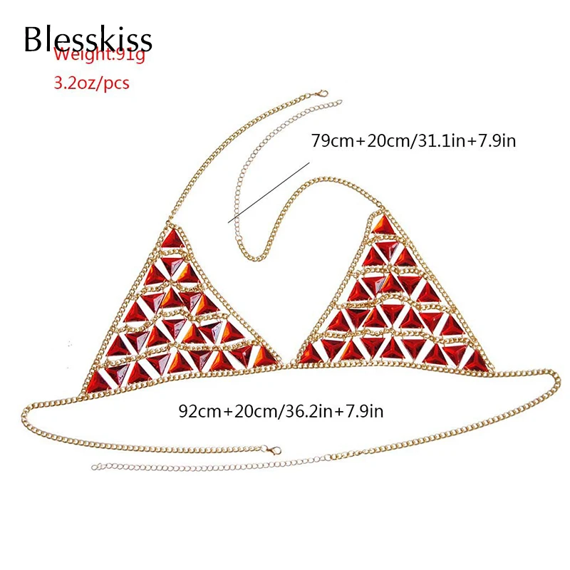 Blesskiss, красные стразы, алмаз, бикини, топ, бра для плавания, женский сексуальный Кристальный купальник, Холтер, одежда для плавания, топы