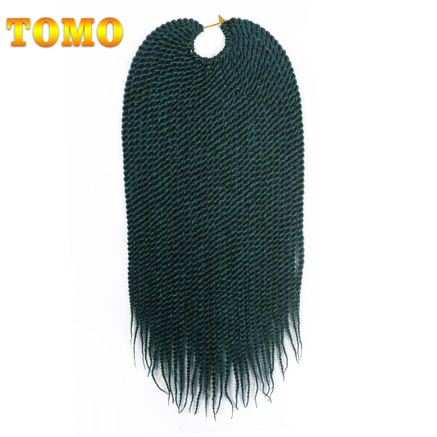

TOMO 16" 30Roots Senegalese Twist Hair Ombre Kanekalon Braiding Hair 10Packs/Lot Synthetic Crochet Braids Hair Extension