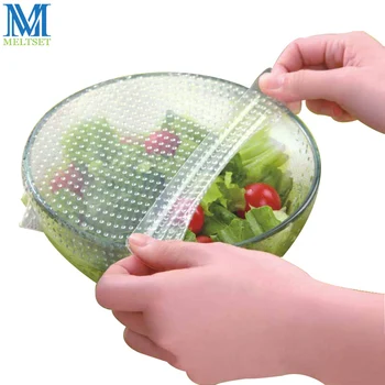 

Meltset 20CM Reusable Silicone Food Wraps Seal Vacuum Food Magic Wrap Multifunctional Food Fresh Keeping Cover Stretch Lid