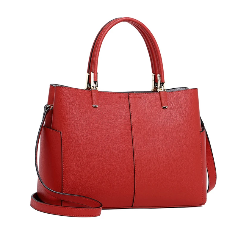 

Women Genuine Leather Shoulder Bag Tote Handbag Fashion Office Ladies Cowhide Sinple Messenger Sling Crossbody Top Handle Bags