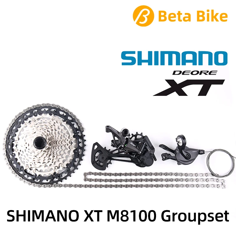 

Shimano XT M8100 12-Speed Groupset Trigger Rear Derailleur SGS Cassette Freewheel Chain 1x12 Micro Spline driver body