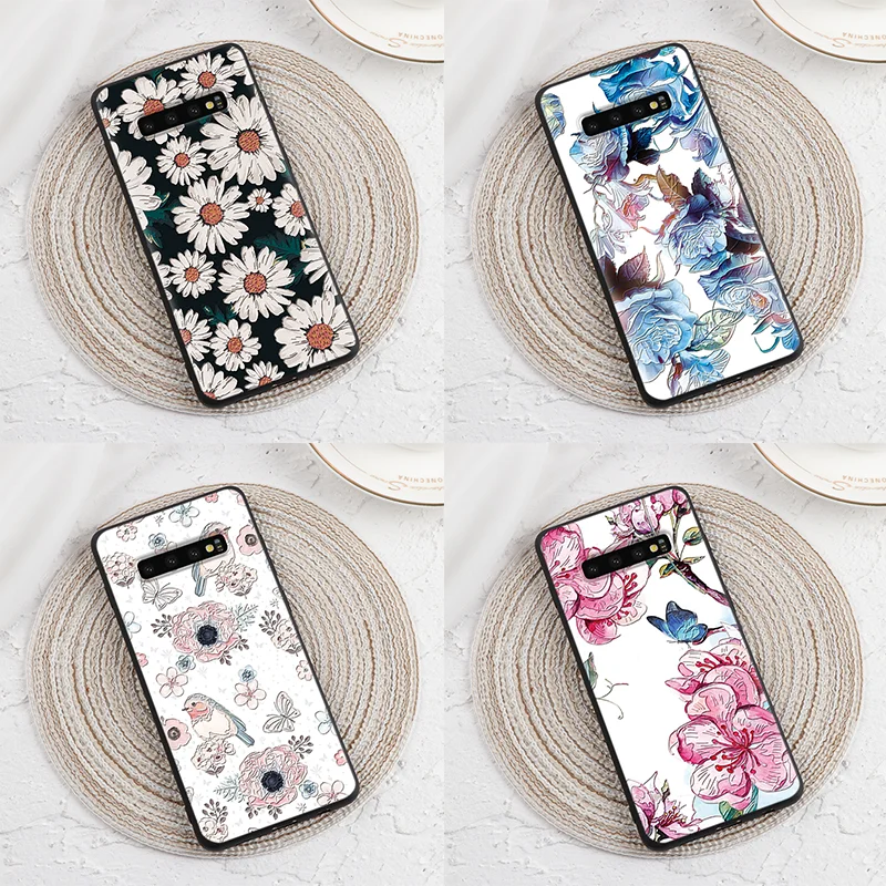 

3D Relief Coque For Samsung Galaxy Note 9 8 5 S8 S9 Plus S6 S7 Edge J6 J7 Prime J3 J5 2016 2017 J4 J6 Plus 2018 G530 Flower Case
