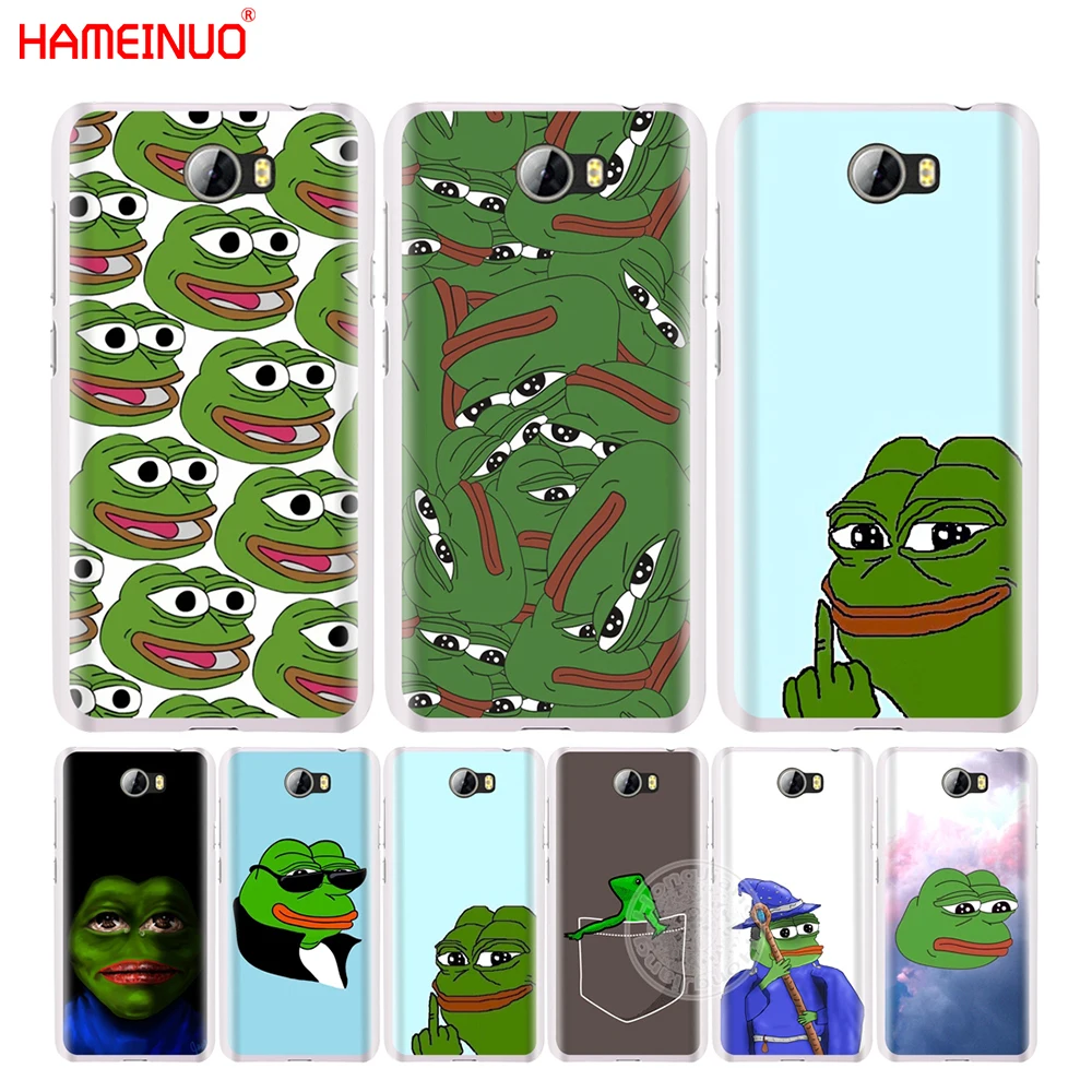 Internet Meme Smug Frog Pepe cell phone Cover Case for  Huawei Honor 5A LYO-L21 5.0 inch 6A 6C 6X 9 NOVA PLUS lite Y3 ii 2