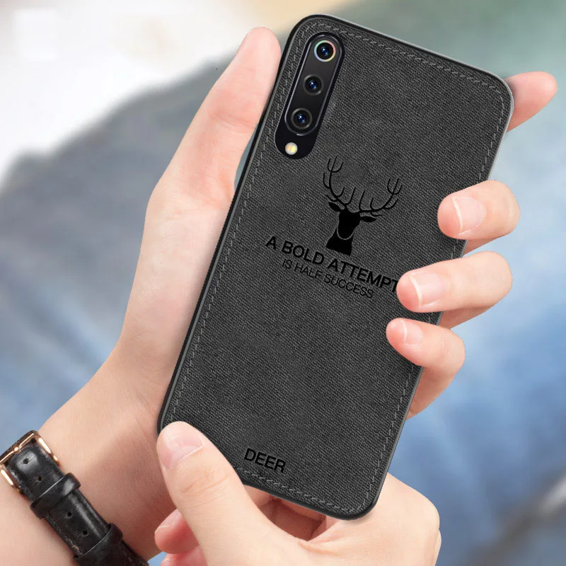 Muchi For Xiaomi Mi 9 Case Classic Fabric Cloth Soft Silicone Frame Back Cover For Xiaomi Xiomi Mi 9 SE Mi9 Phone Cases